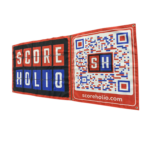 QR Code and Logo Banner